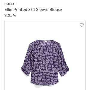 Ellie printed 3/4 blouse